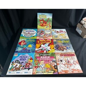 Disney Read-Along Book Lot of 10  Vintage *No Tapes* Excellent
